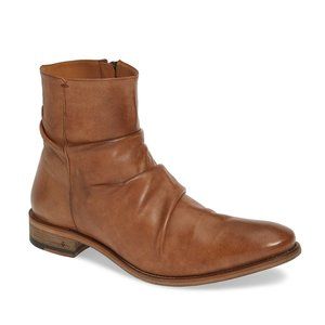 John Varvatos Morrison Sharpei Zip Boot Wood Brown